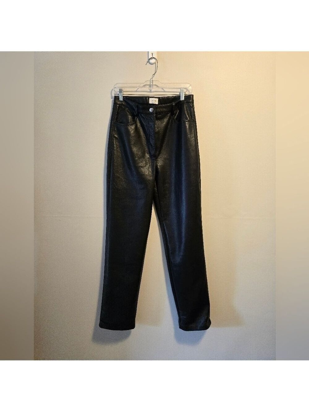 Aritzia Wilfred faux leather pants color black size 10